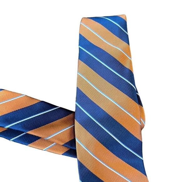 Jos A Bank Joseph Mens Traveler Stain Resistant Diagonol Stripe Necktie Tie Silk - Picture 4 of 16